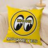 MMooneyes Luxury Logo Cushion Cover Silky Short Plush Invisible Zipper Dustproof Sofa Pillow Case For Home Decor