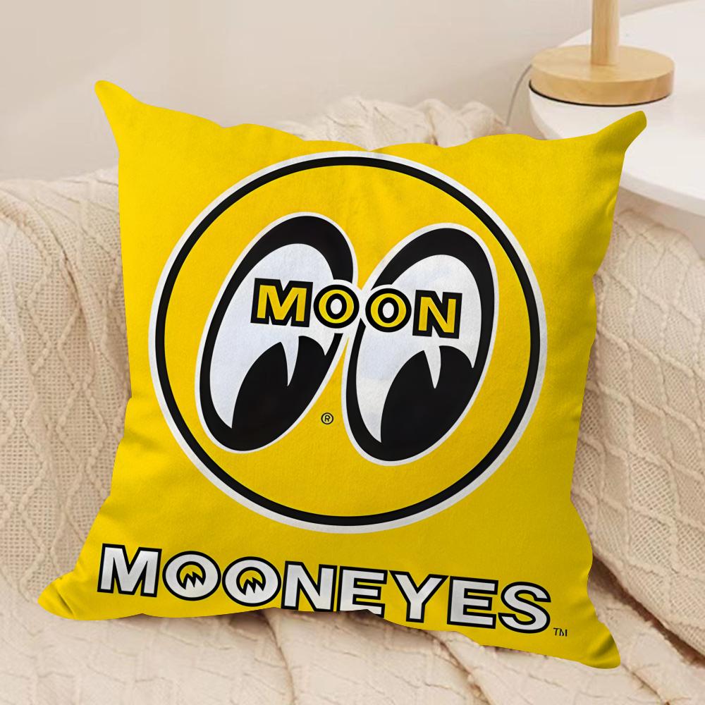 MMooneyes Luxury Logo Cushion Cover Silky Short Plush Invisible Zipper Dustproof Sofa Pillow Case For Home Decor