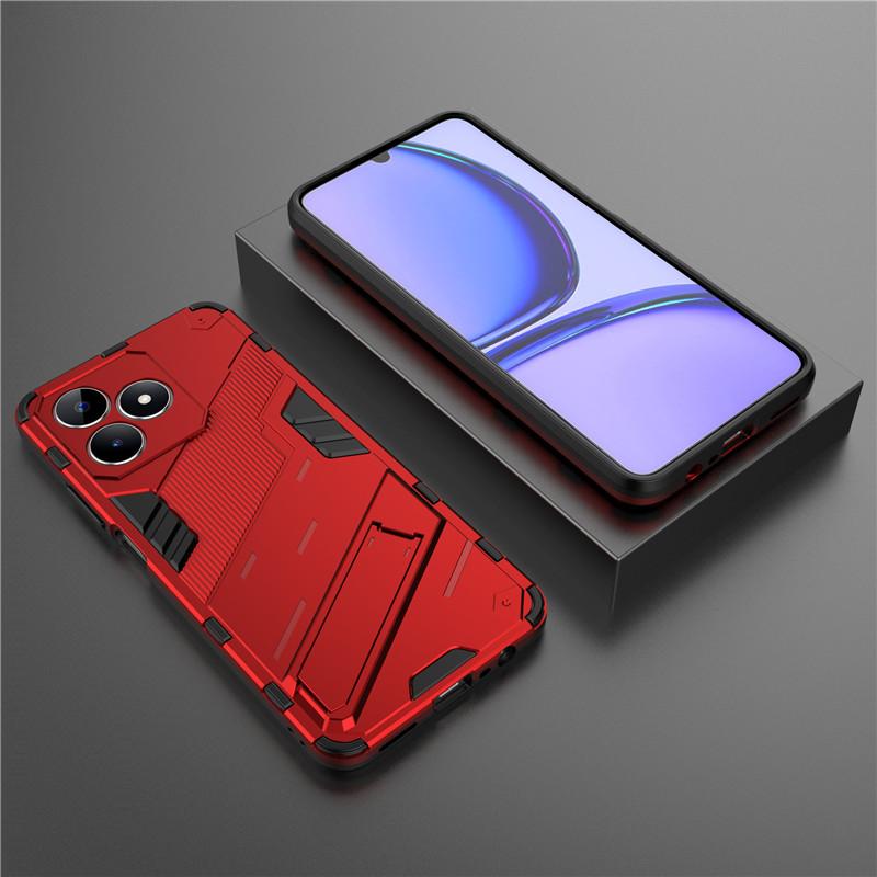 Для Realme C53 Чехол Для Realme C53 4G Чехол 6,74 дюйма Панк Броня Ударопрочный Жесткий Резиновый Кронштейн Бампер Для Realme C53 Fundas