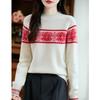 Женский утепленный вязаный свитер Kefanshe в стиле Fair Isle