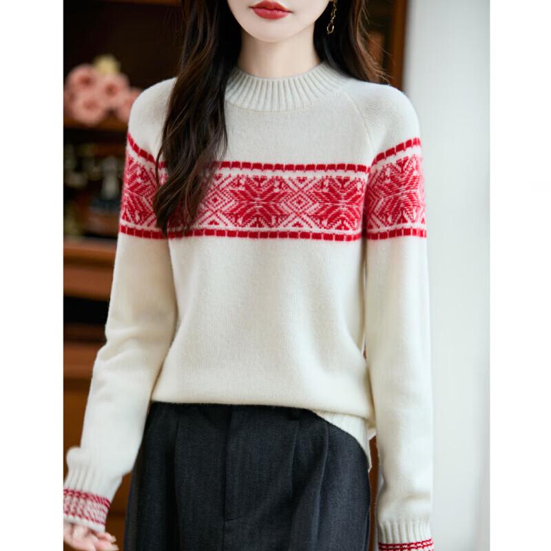 Женский утепленный вязаный свитер Kefanshe в стиле Fair Isle