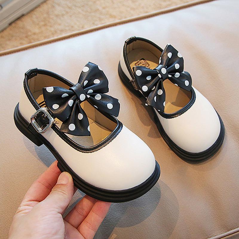 Детская обувь Детские одинарные туфли с милым бантиком