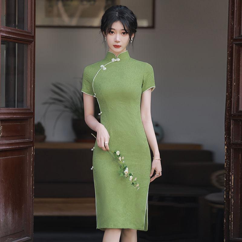 Chinese Style Cheongsam Lace Improved Daily Temperament Dress