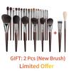 22PCS Professional Makeup Brush Set Natural Wool Brushes Eyeshadow Nose Contour Face Blending