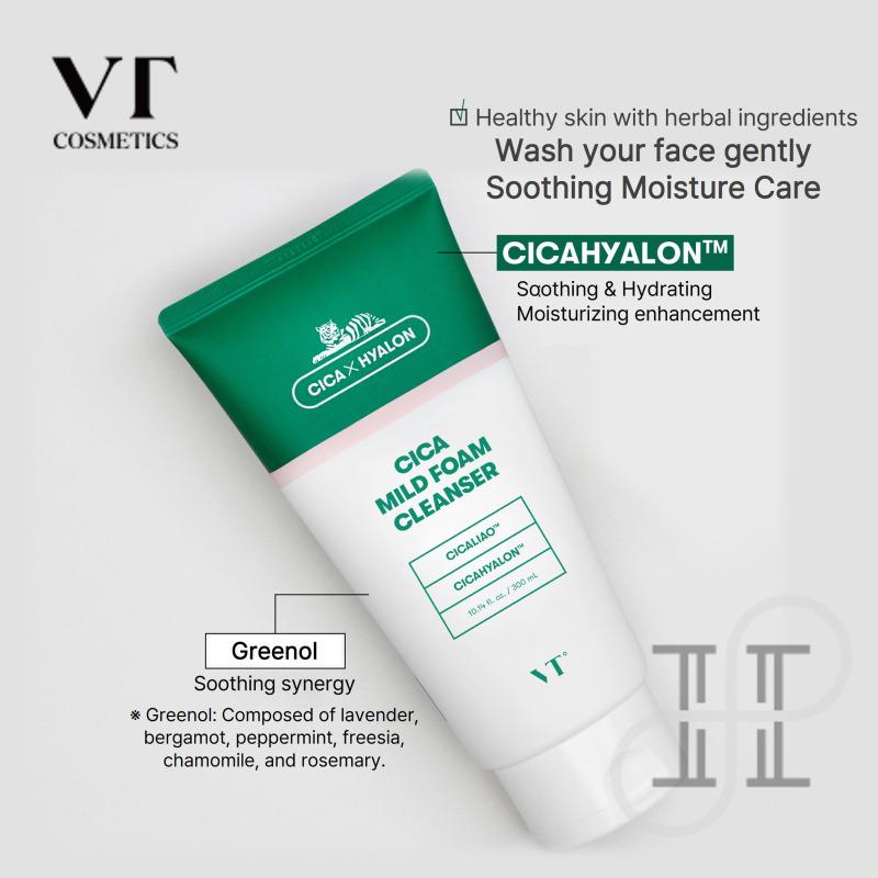 VT COSMETICS Cica Мягкая очищающая пенка 300мл