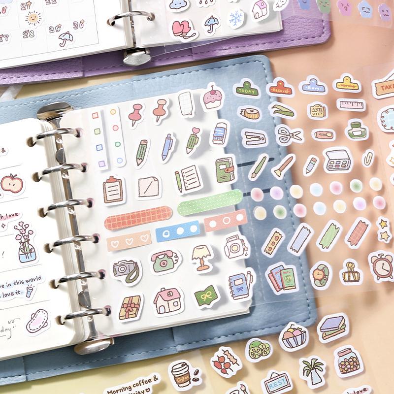 1PC Cute Bubble Frame Series Die Cut Decorative Stationery Stickers Creative Handbook DIY Handmade Scrapbook Aesthetic Supplies