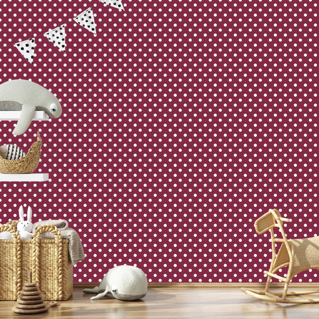 Pink Dots Wallpaper, Soft Forms for Living Room and Bedroom 50x1000