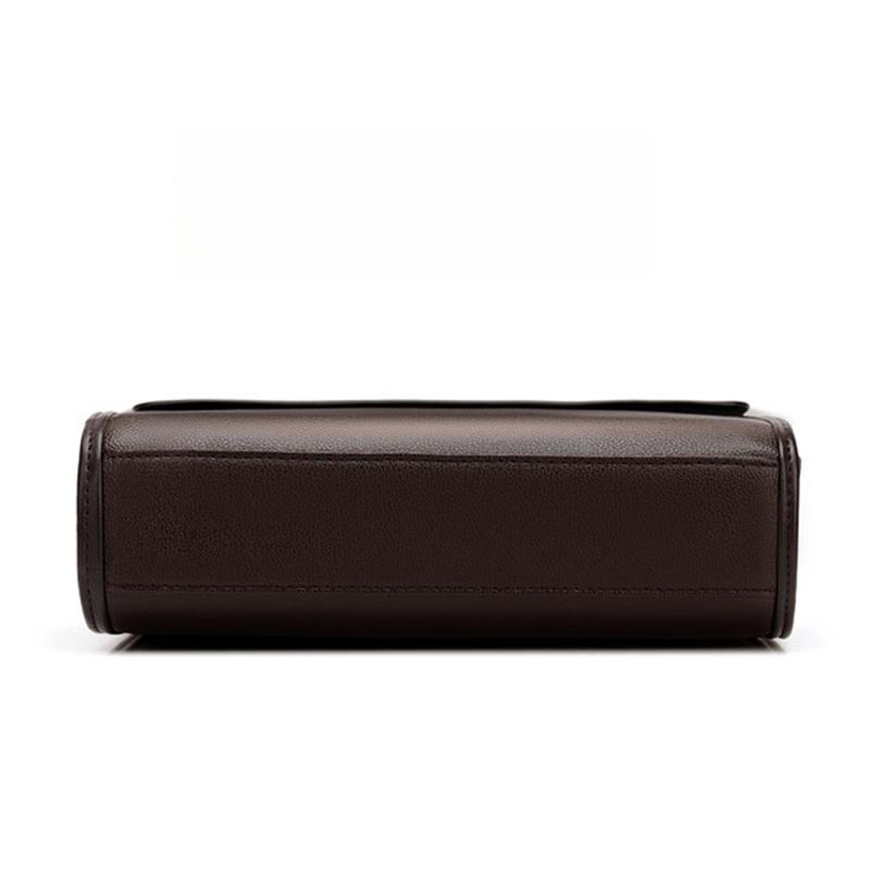 Men's Soft Leather One-shoulder Casual Messenger Bag Business Briefcase Diagonal Vertical Messenger Bag