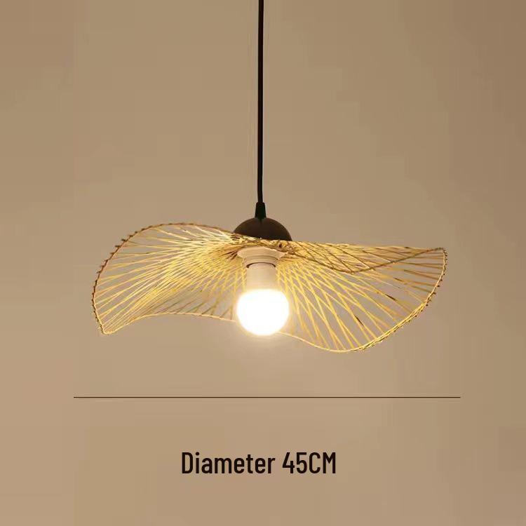 Retro Zen Bamboo Weaving Pendant Lamp for Restaurants & Teahouses