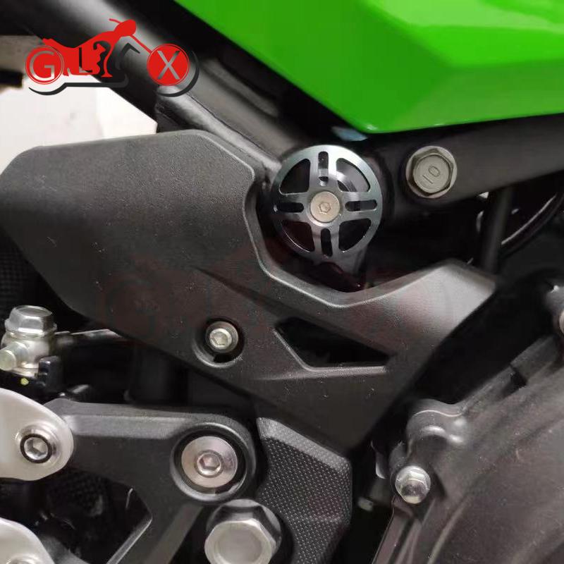 CNC Аксессуары для мотоциклов Kawasaki NINJA400 Z400 NINJA Z 400 Заглушки отверстий рамы Декоративные заглушки-болты для рамы Заглушки болтов