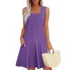 Womens Summer Dresses Loose  Sleeveless Sundresses Dress With Pockets