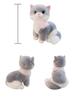 Реалистичная Мяукающая Музыкальная Плюшевая Кошка - Лежащий Котёнок Кукла Подарок на День Рождения