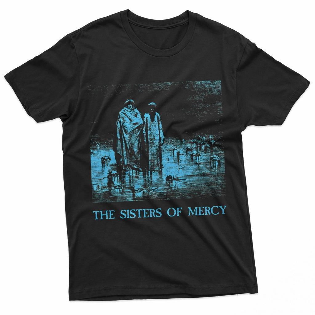 Винтажная Синяя Драпировка - Футболка Готик-Группы The Sisters Of Mercy