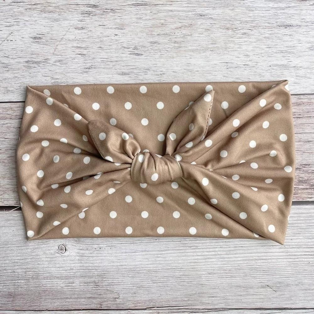 Polka Dot Women Wide Headwraps Large Non Slip Hairband Hair Accessories Bow Headbands  Sports