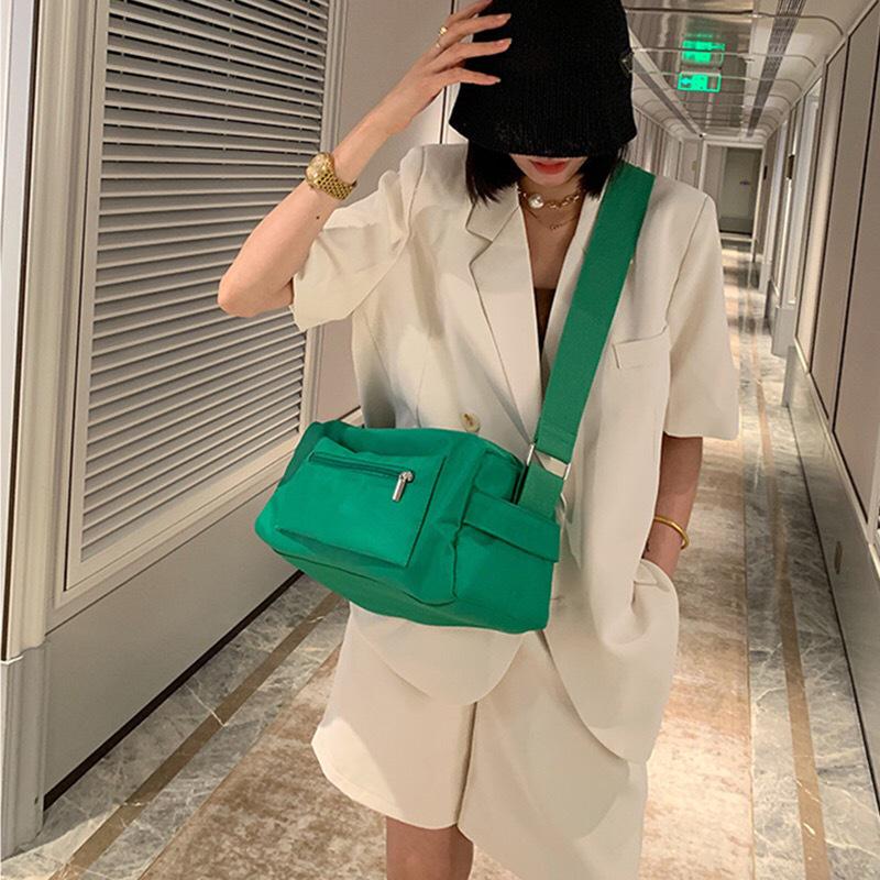 Трендовая сумка через плечо и мессенджер 2025 года с контрастной строчкой - Стильная плиссированная сумочка для женщин