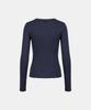 BADBLOOD Bs Хлопковый джерси Облегающая футболка-henley с длинным рукавом - Темно-синий
