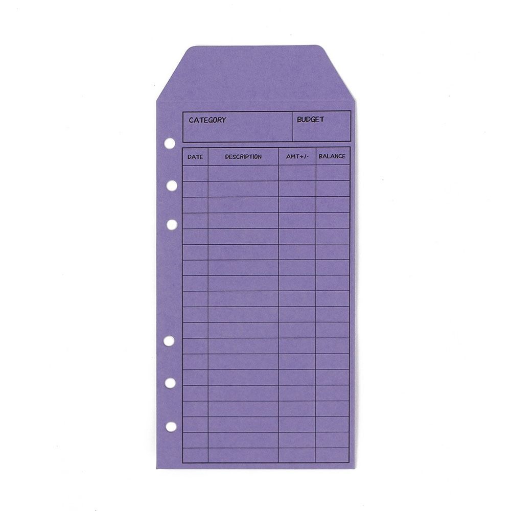 Kawaii Cardstock Денежный конверт Вкладыш A6 Папка-регистратор Планировщик бюджета Офисные принадлежности