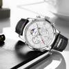 LIGE Brand New Men's Watches Leather Chronograph Waterproof Sports Automatic Date Quartz Watches for Men Relogio Masculino