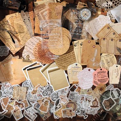 200 шт./упак. Декор скрапбукинг ПЭТ наклейки материалы бумага комбинированный набор DIY журнал коллаж фотоальбом винтажные наклейки