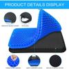 Gel Seat Cushion, Anti Bedsore, Pressure Relief Orthopedic with Non-Slip Cover Car/Office/Wheelchair