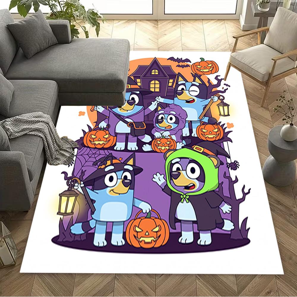 Halloween Costume Parade Area Rug Suitable for Playrooms Game Room Dining Room Hallway Anti-slip Rug Office home decor Wedding Party Gift
