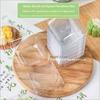 Mooncake Plastic Trays 50Pcs Transparent Thickened Sturdy Food Grade Holders for Mid Autumn Festival Homemade Pastry