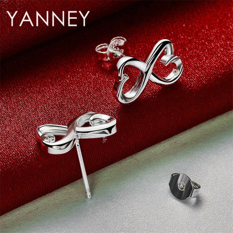 Exquisite 925 Sterling Silver Double Heart Earrings for Women, Fashionable Jewelry for Weddings and Parties