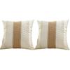 2 Pcs 45*45cm Throw Pillowcase Bohemian Color Matching Square Shape Bedroom Living Room Sofa Decoration Pillowcase Pillow Cover