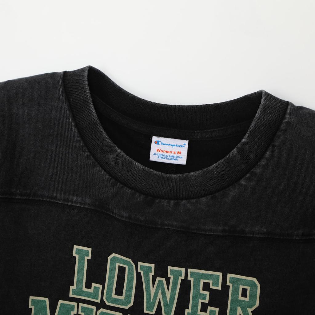 Champion Tunic Long Crew USA Bleach Side Relaxed Graphic Dress, Sleeve, Neck, 100% Cotton, Wash, Slit, Fit, Print, CW-C402-090-L