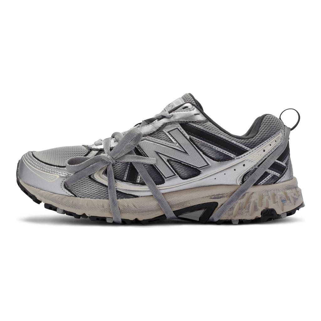 New Balance NB 410 Низкие Беговые Кроссовки Унисекс Серебристо-серый Черный MT410KR5(Команда80-)