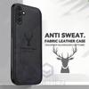 Deer Head Soft Leather Shockproof Case For Samsung Galaxy Note 8 9 S22 S23 S24 Ultra A14 A15 A25 A35 A50 A51 A52 A72 Back Cover