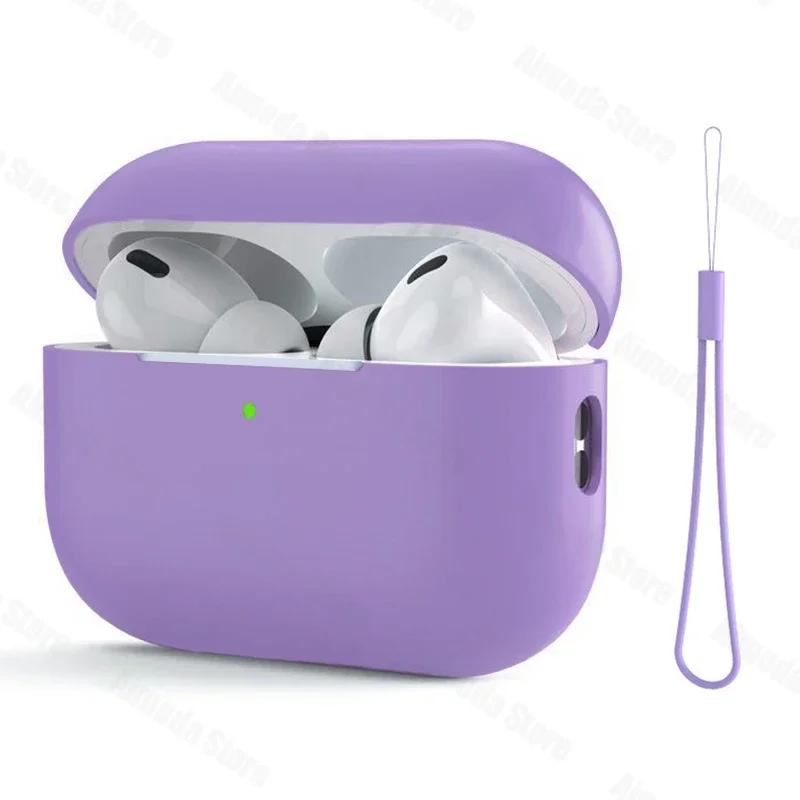 Чехол для AirPods Pro 2 Чехол из жидкого силикона для AirPods 3 Pro 2 Чехол Мягкий Защитный чехол для наушников для AirPod Pro 2 Pro2 Чехол