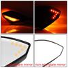 2Pcs Motorcycle Handlebar Mount Rearview Mirror with LED Turn Signal Lights
