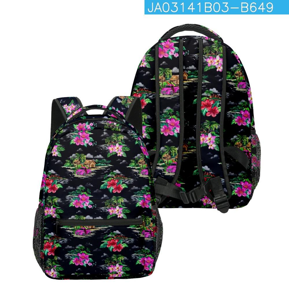 Cartoon Kpop Youthful School Bags Unisex Hawaiian Elements Travel Bags 3D Print Oxford Waterproof Notebook Shoulder Backpacks