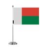 Drapeau De Bureau - Madagascar - 14 X 21 Cm - Polyester - Impression Recto/verso - Acier Inoxydable