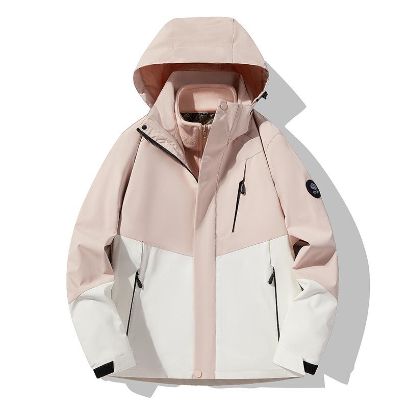 Новая уличная одежда «три в одном» Штурмовик для мужчин Осень и Зима Ветрозащитная Водонепроницаемая Одежда для альпинизма Пара Флисовая теплая Двойка