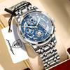 POEDAGAR Top Exquisite Men's Watches Stainless Steel Date Chronograph Quartz Men Wristwatch Waterproof Luminous Man Watch Reloj