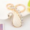 Korean Version of The Fashion New Creative Crystal Swan Keychain Pendant Exquisite Girls Bags Ornaments Pendants Small Gifts