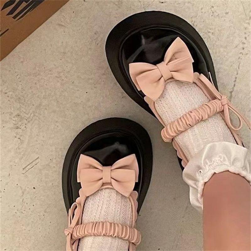 Японские маффины сладкие и прохладные туфли Мэри Джейн из маленькой кожи женские весенне-летние универсальные на толстой подошве с увеличением роста Лолита jk одинарные туфли