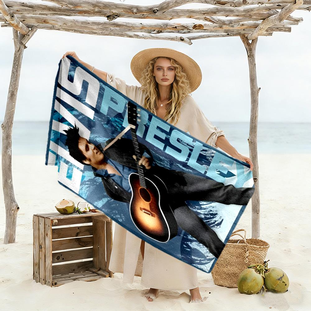 Elvis Presley Beach Towel Quick-Dry Soft Microfiber Comfortable Lightweight