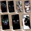 Черный кот Стеклянные глаза Чехол Для Samsung Galaxy S24 Ultra S23 S22 S21 S20 FE Note 20 S8 S9 S10 Note 10 Plus Чехол