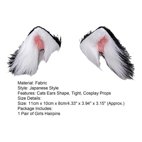 1 пара заколок для волос, очаровательный декоративный головной убор, инновационные заколки для волос с кошачьими ушками и заколками для девочек, реквизит для косплея