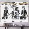Nana Punk Rock Black  Pink Anime Collage Tapestry Wall Hanging Art Decor for Bedroom Otaku Cozy Study Space Decor