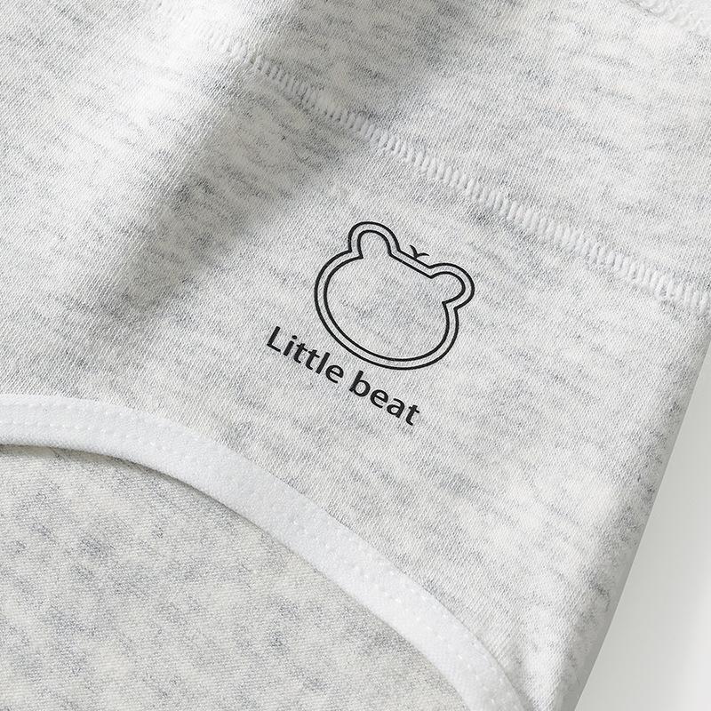 Women's Cotton Panties Bear Seamless Mid-waist Briefs Simple and Comfortable Underwear