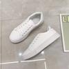 Модная женская вулканизированная обувь, новинка 2024 года, повседневная классическая однотонная обувь из искусственной кожи, женские повседневные белые туфли, кроссовки