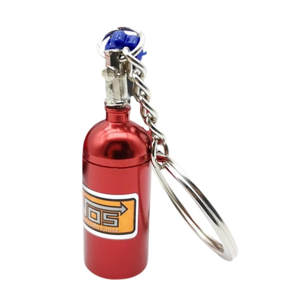 Брелок в форме баллона с закисью азота, имитация, держатель для ключей, алюминиевый сплав, незаменимый аксессуар для автолюбителей и энтузиастов