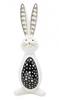 Ceramic Rabbit Figurine Black and White Gold 22.5cm Home Decoration Easter