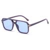 New Retro Square Double Beam Women Sunglasses Personality Leopard Print Fashion Casual Men High Quality Uv400
