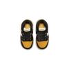 Детские кроссовки Air Jordan 1 Retro High OG TD с желтым носком Taxi Black Sail AQ2665-711