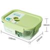 LOCK&LOCK Heat-Resistant Glass Lunch Box, Microwave-Safe, Food Storage for Work, Fruit Bento Box with 2 Compartments, 630ml